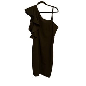 Jessica Simpson Black One-Shoulder Dress